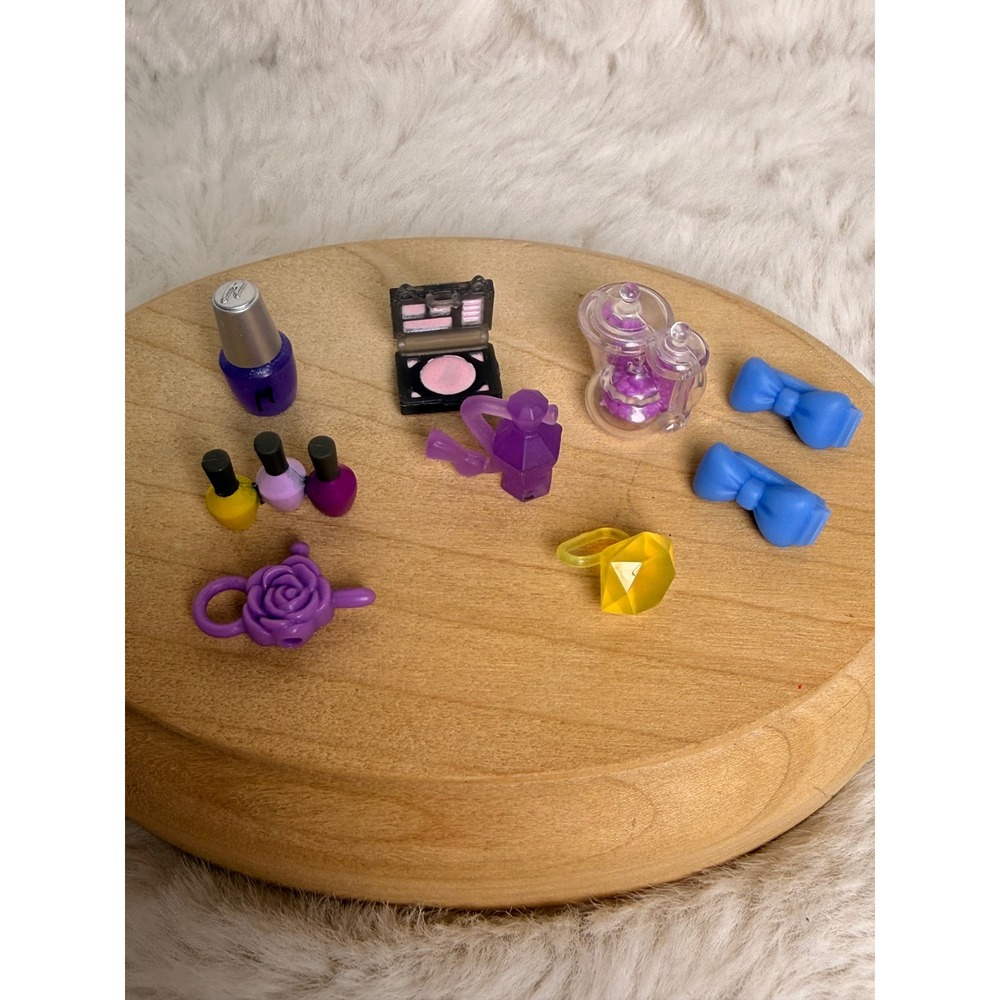 Miniature Beauty Products Toy Set 9pc Dollhouse Makeup Nail Polish Barrettes
